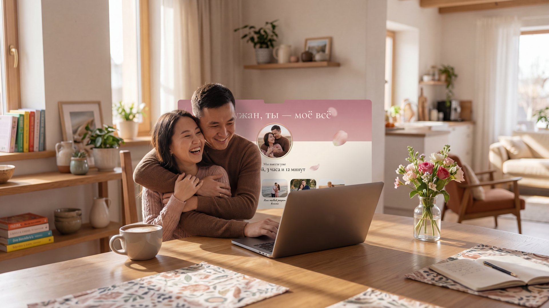 Пара открывает персональный LovePage — подарок с любовью